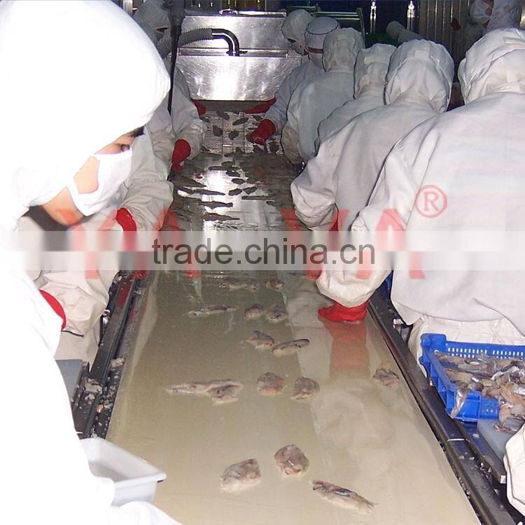 Customized food grade flat belt conveyor for meat processing