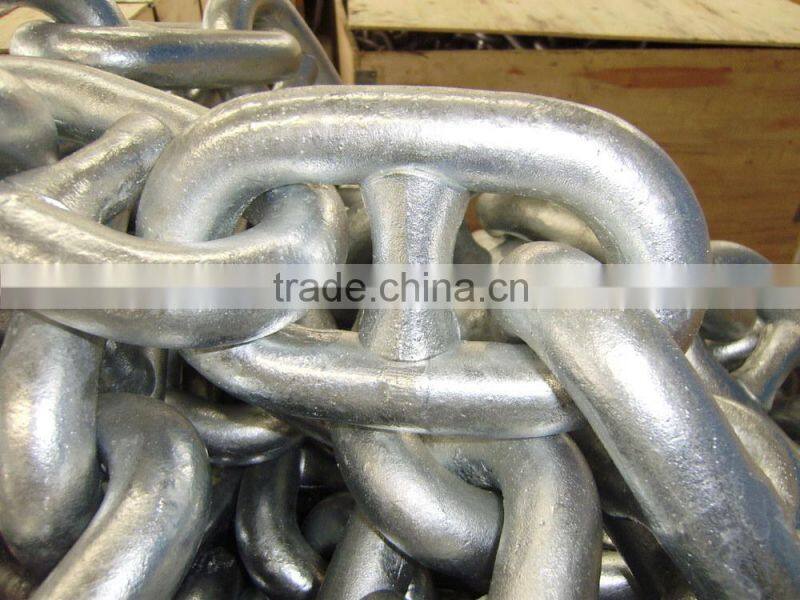 standard mooring and off shore open studless link chain