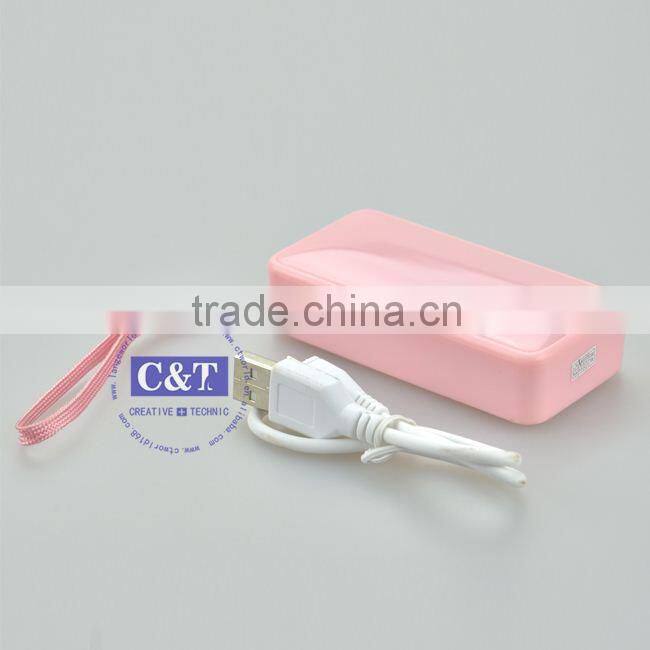 C&T 2013 new Portable 2600mAh high brightness led lamps mobile power bank