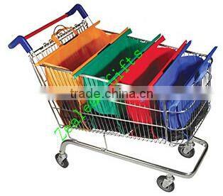 Foldable Rolling Shopping Cart Bags /Light Trolley Bag Supermarket