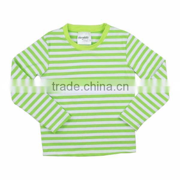 Hot sale long sleeve icing shirt oem service strip cotton shirt latest shirt designs for boys children's fall boutique clothing