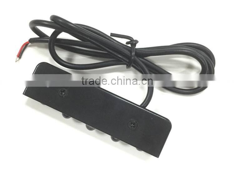 4x Universal Motorcycle Black 5 LED Turn Signal Indicators Blinker Amber Light