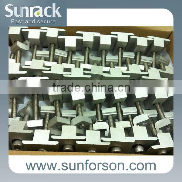 Al6005 /SS304 solar mounting clamps for module installation