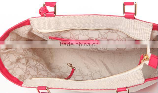 Custom unique fashion canvas cross body handbag ,women's leather shoulder bags