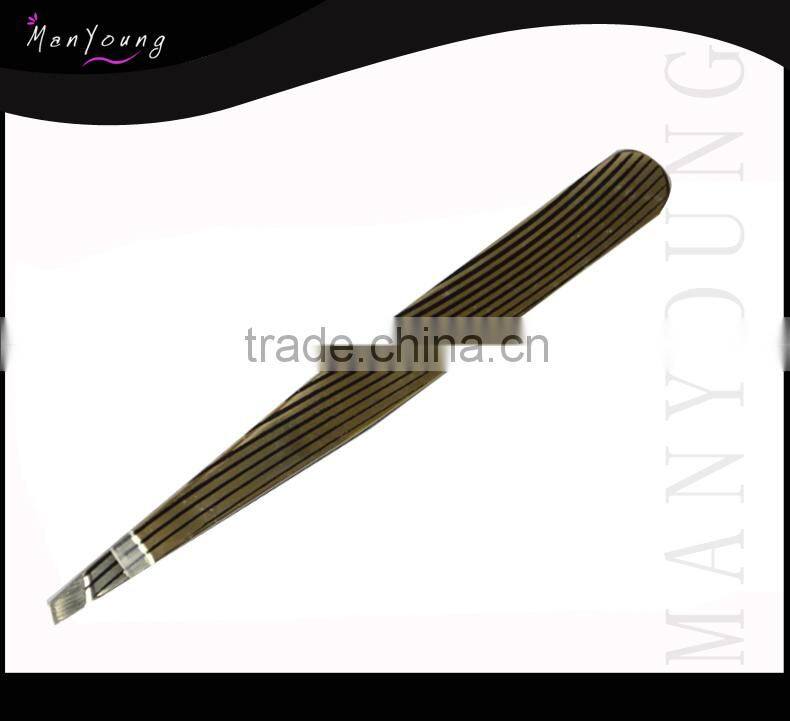 staniless steel tweezer with black color