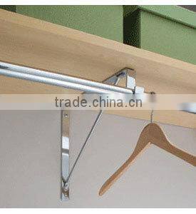 Chrome- Shelf & Rod Support Bracket- For Oval Closet Rods