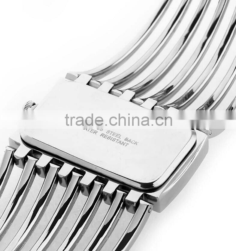 Silver watch with square shaped dial dress female watches