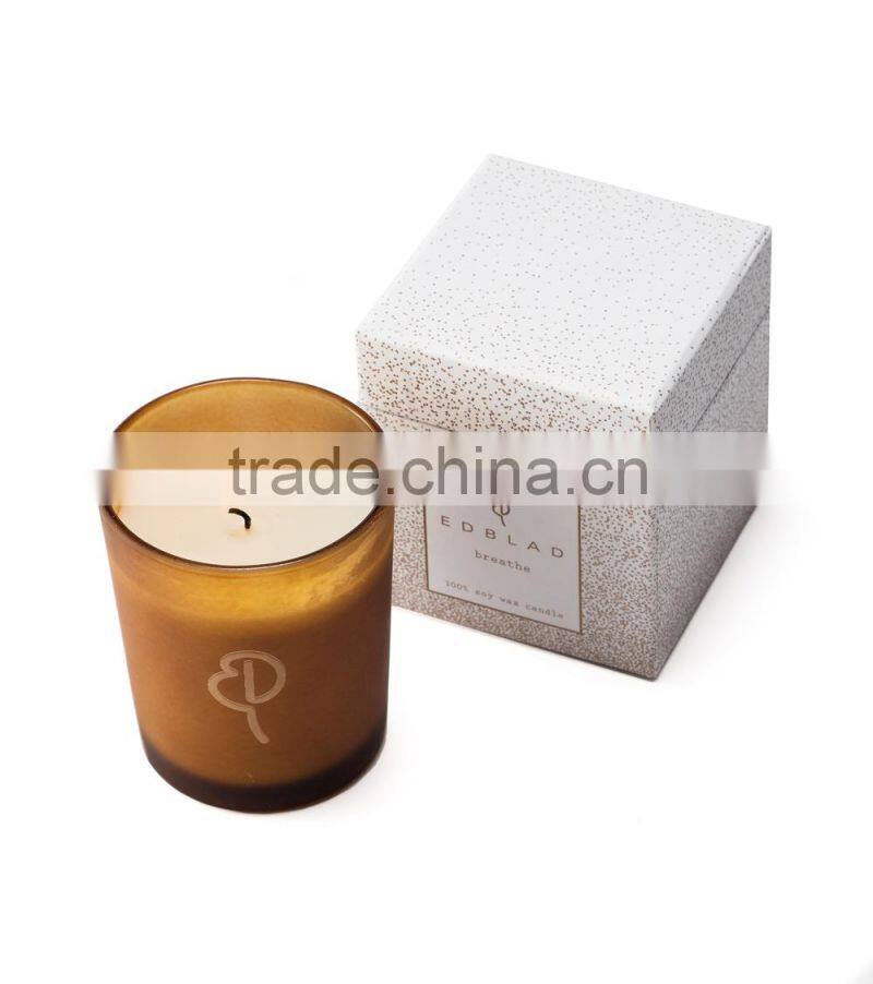 Breathe Nature Scented 100% Soy wax Candle in glass jar