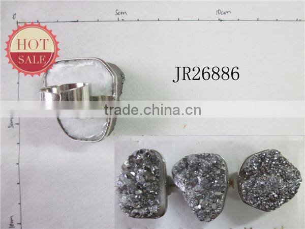 Natural Amethyst Crystal Stone Ring