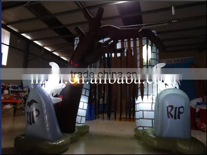 Lighted Inflatable Graveyard Arch/Inflatable Arch for Halloween