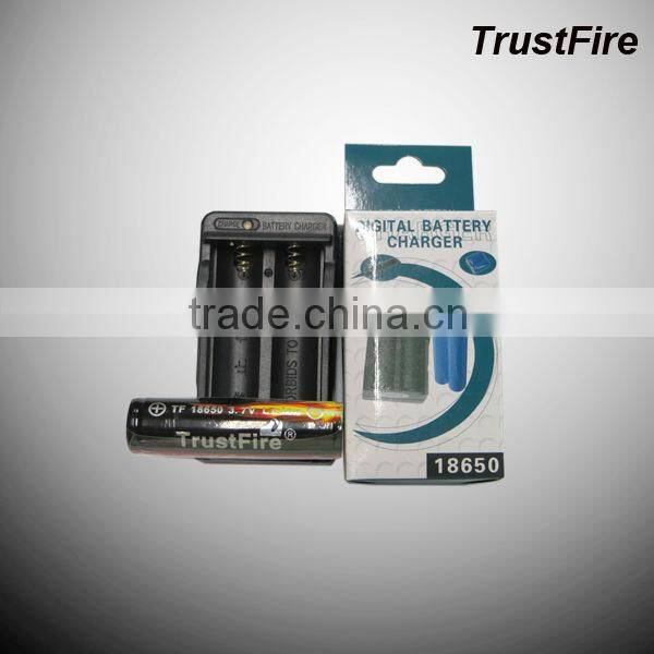 TrustFire 3.7V 18650 power battery charger Black 110V~240V Li-ion Battery Charger plug-in with US EU plug