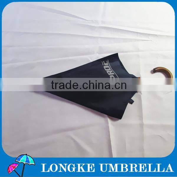 23" Navy blue wooden umbrella for advertising