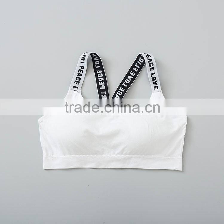 Shantou sports seamless with padded tube bra nude sport underwear yoga sports wear girl bra women