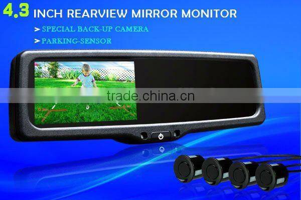 car tft lcd monitor with parking sensor, back-up camera