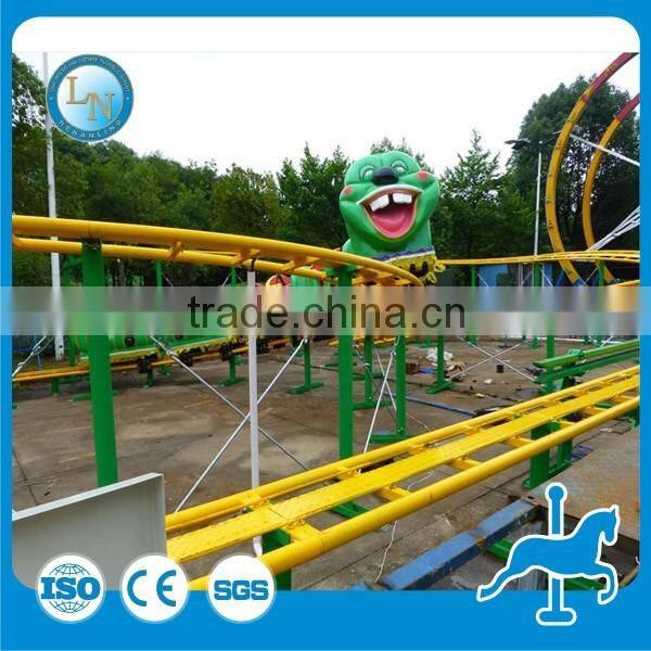 Mini roller coaster ride!!! Amusement park outdoor ride worm roller coaster for sale