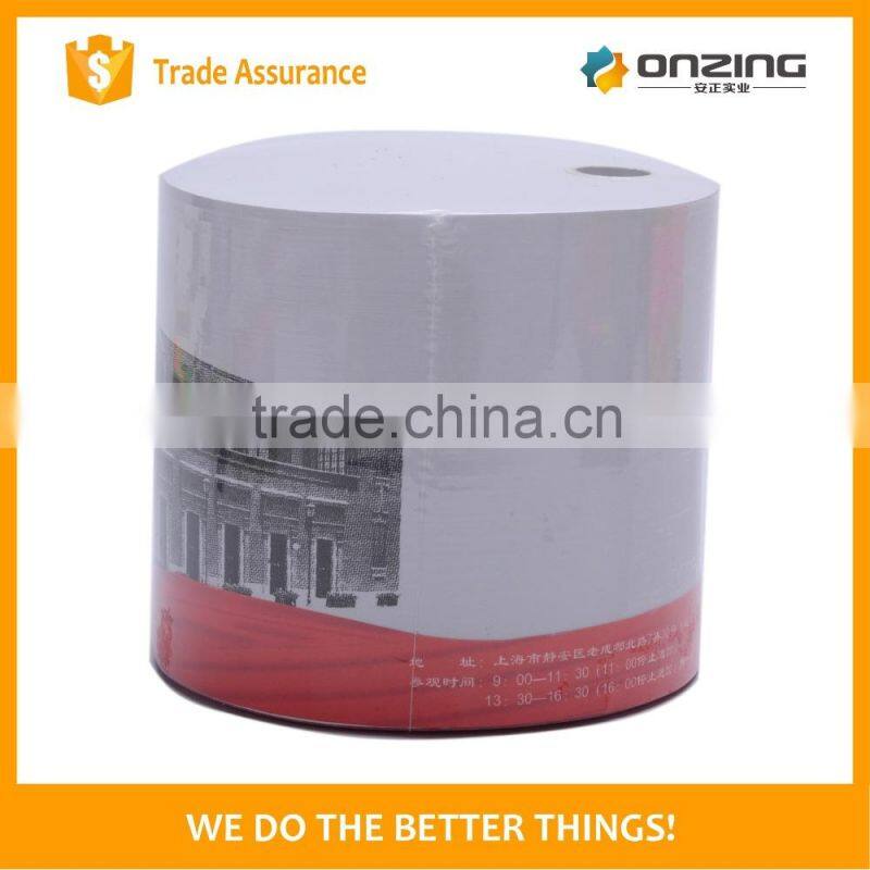 Promotional paper cube shape small size pocket notepad with pen hole