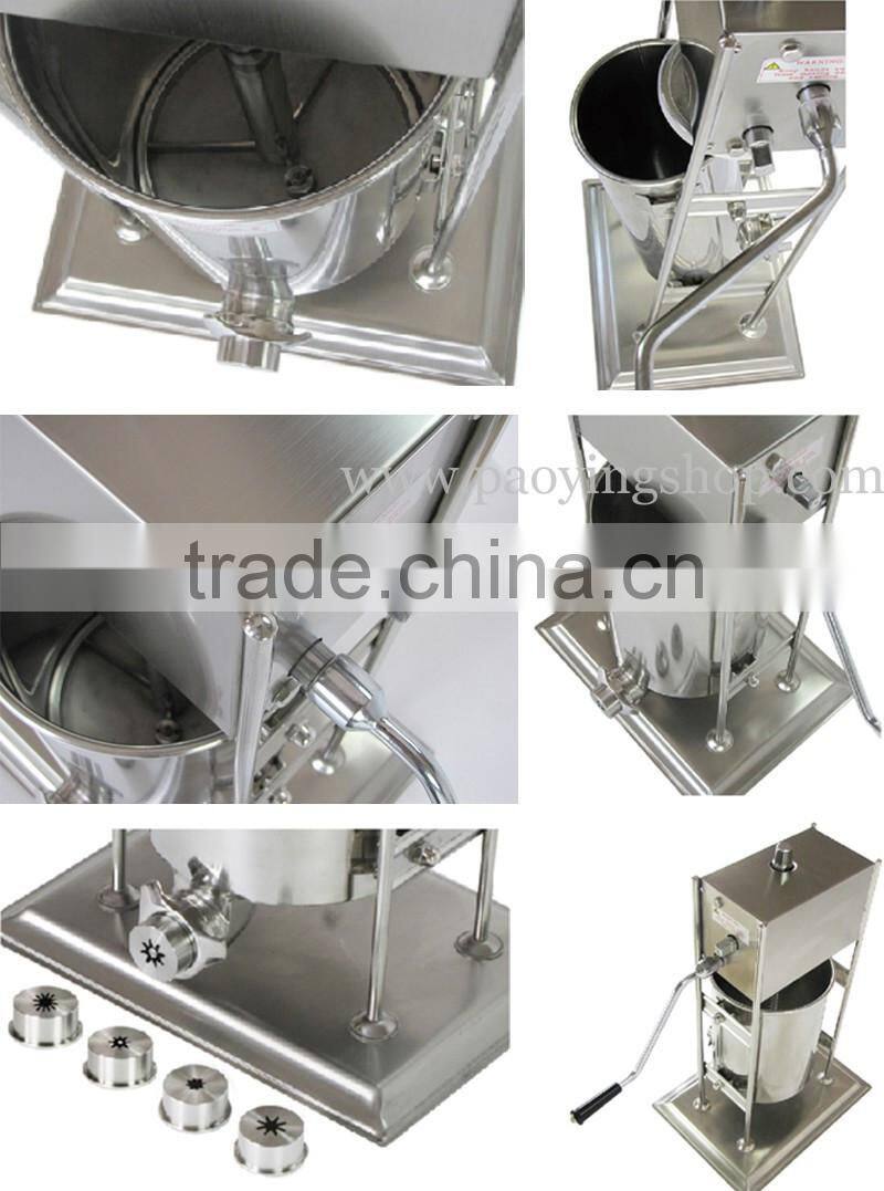 (3 in 1) Commercial Use Manual Spanish 12L Churro Maker + 110v 220v Electric 6L Deep Fryer + 1L Churros Filling Machine