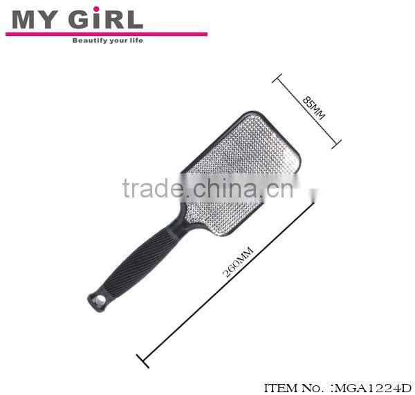 MY GIRL hair brush comb silver color bling crystal resin long handled soft bristles brush