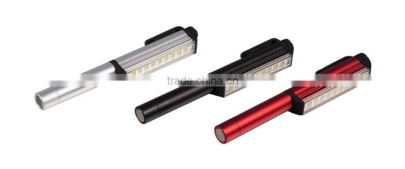 9 pcs SMD with magnetic clip and bottom magnet pen light led pen torch