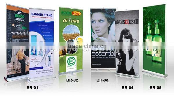 Economical single side or double side roll up banner pull up stand