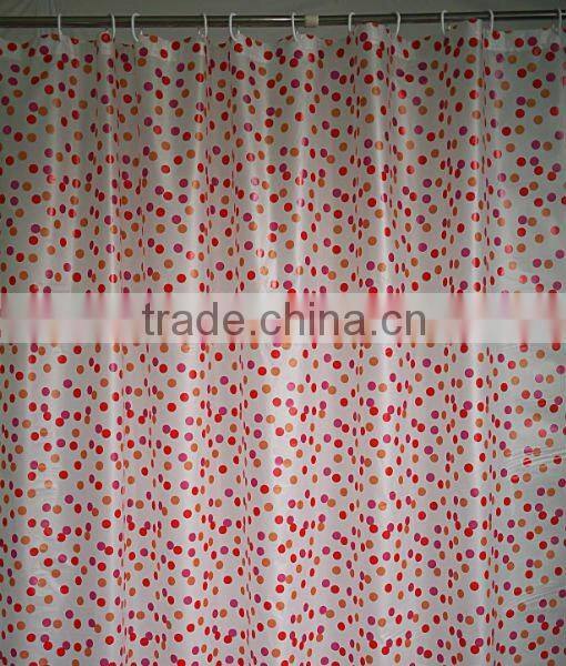 orange hookless Shower Curtain