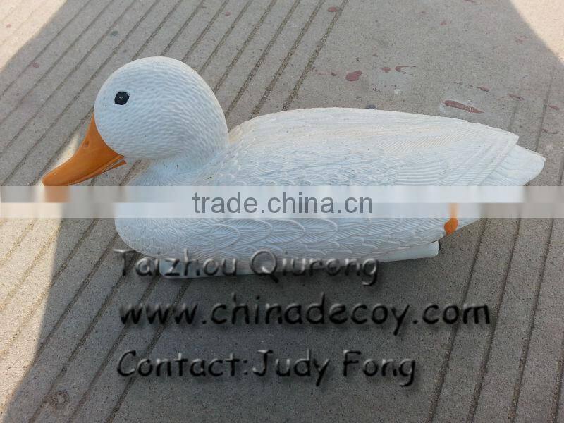 Plastic floating duck decoy for hunter hunting