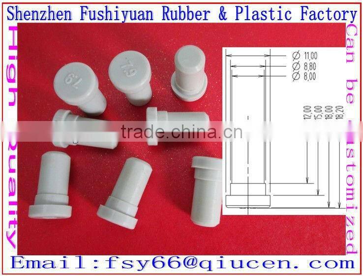 10 11 12mm medical grade food grade meet ISO ROHS SGS certification silicone rubber plugs stoppersbottle stopper for syringe