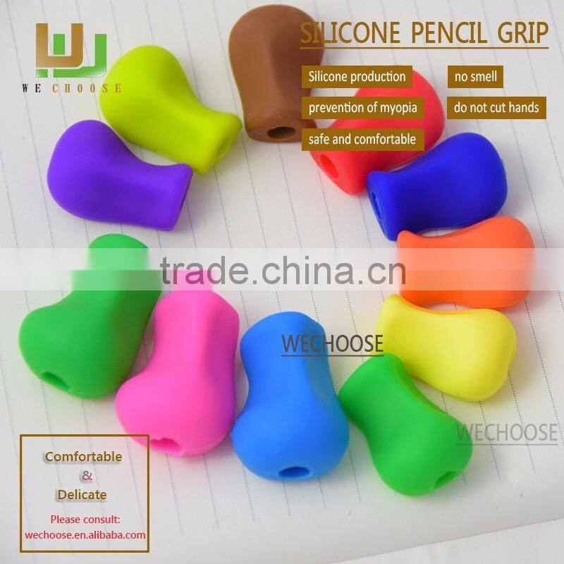 kids Preschool learning silicone rubber pencil grip writing claw soft touch good writing habit