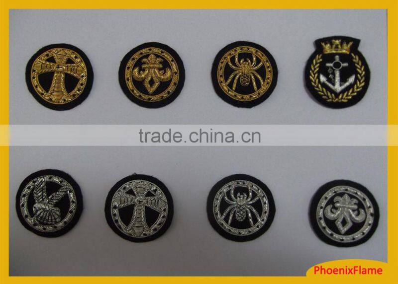 Indian metallic thread embroidery patch