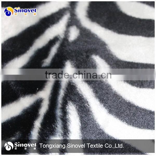 100% Polyester Animal Printing Velvet Fabric for Cushion