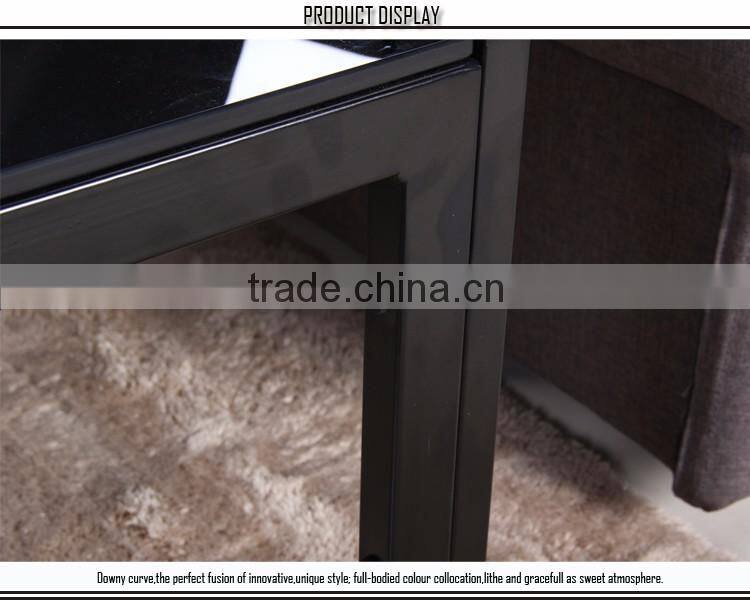 Modle Home Basics Black Tempered Glass Coffee Table