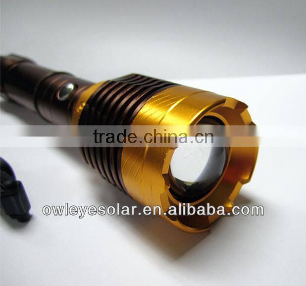 Hot sell aluminium super bright usb rechargeable led flashlight LED