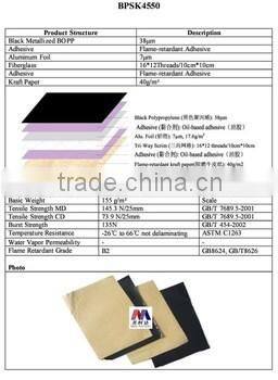 fire retardant aluminum foil with scrim kraft insulation roof roll