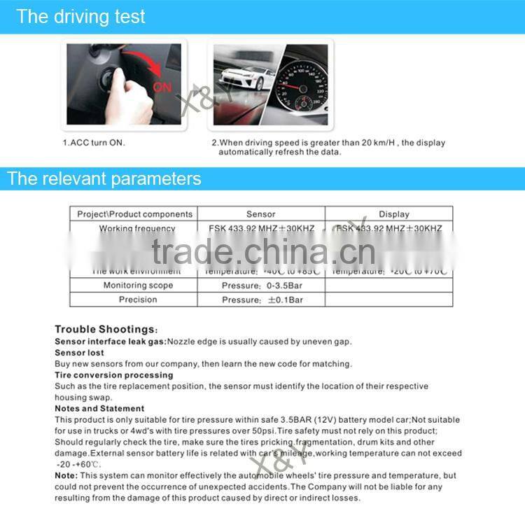 High quality tire pressure monitoring system ,car tpms for BMW XY-TPMS403E