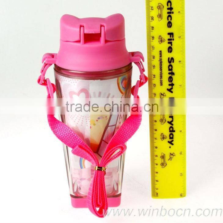 DIY Portable cartoon double walls with sucker water bottle