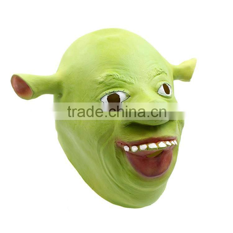 Hot Sale funny Green Unique rubber Halloween Shrek Vendetta Mask