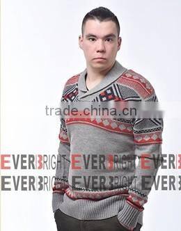 sweater knit fabric OEM Service shetland wool plain mens cardigans jacket