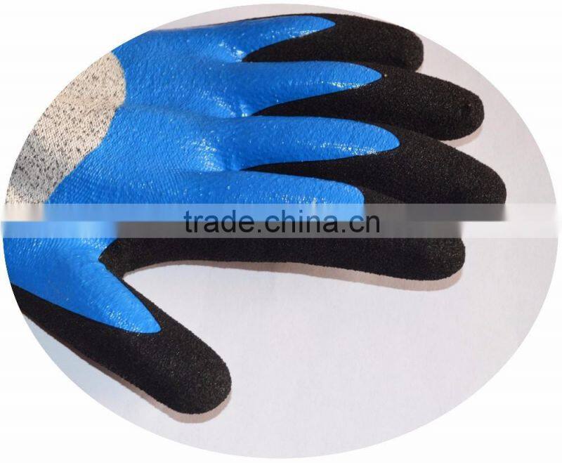 13 gauge nylon polyester softtextile nitrile coated on palm fingers construction working gloves