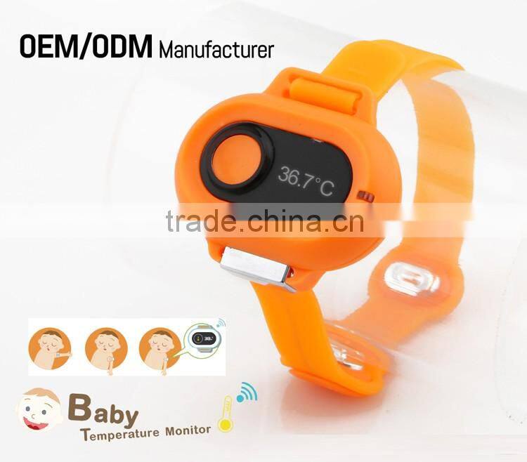 J-Style digital flexible baby thermometer bluetooth armpit temperature monitor for kids