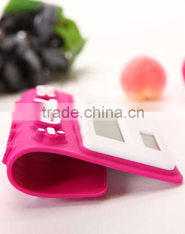 office&business promotional gifts silica gel 8 Digits waterproof Solar flexible Silicone soft rubber calculator