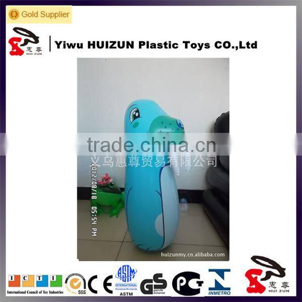 Inflatable PVC dolphin design tumbler toys for promotional gifts