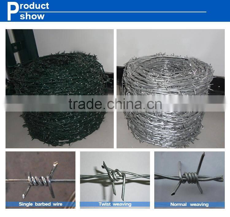 Chain link fence top barbed wire