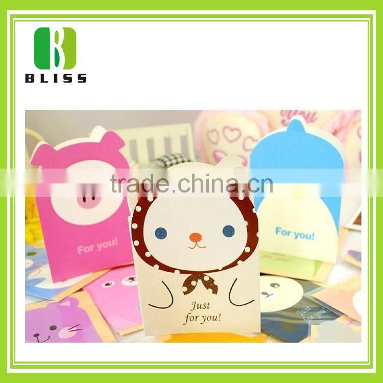 Factory Customized Newest folding cartoon Brochure die cut print invitation lcd video greeting card
