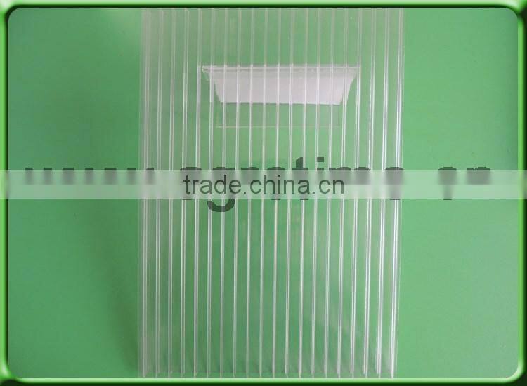 Multi-span Polycarbonate plastic sheet greenhouse for agriculture