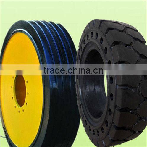 14.00-20 solid rubber tires with rims, cheap non-marking trailer press-on solid tire
