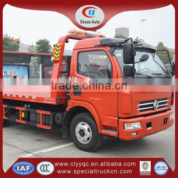 Dongfeng dlk flat wrecker truck 4X2 tow truck for sale