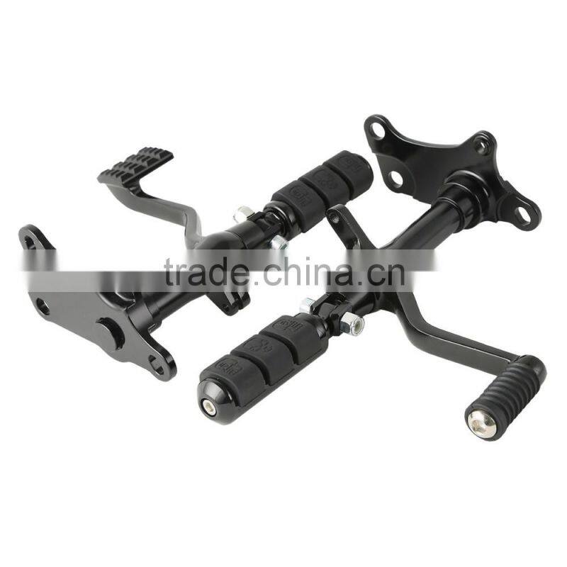 Black Forward Controls Pegs Levers Linkages For XL 883 1200 1991-2003 02
