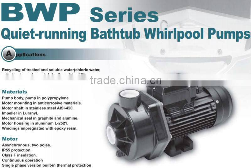 CE certified BWP SERIES-Quiet-running Bathtub Whirlpool Pumps 1 HP BWP750-1