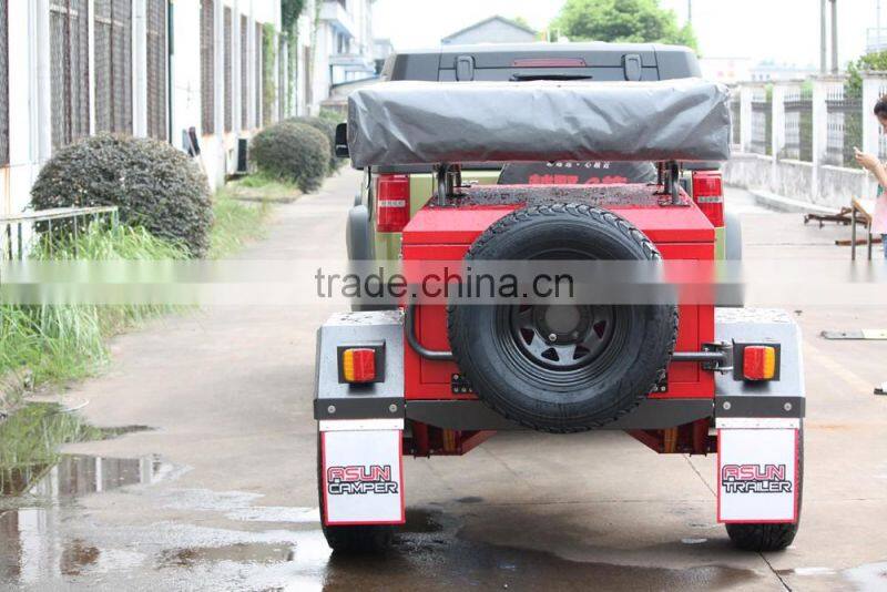 Newest design off road roof tent camper trailer with kitchen system
