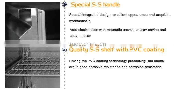 4 Drawer Stainless Steel Commercial Kitchen Chest Freezer/Deep Chest Freezer/Countertop Chest Freezer